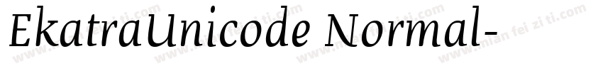EkatraUnicode Normal字体转换